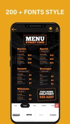 Menu Maker android App screenshot 4